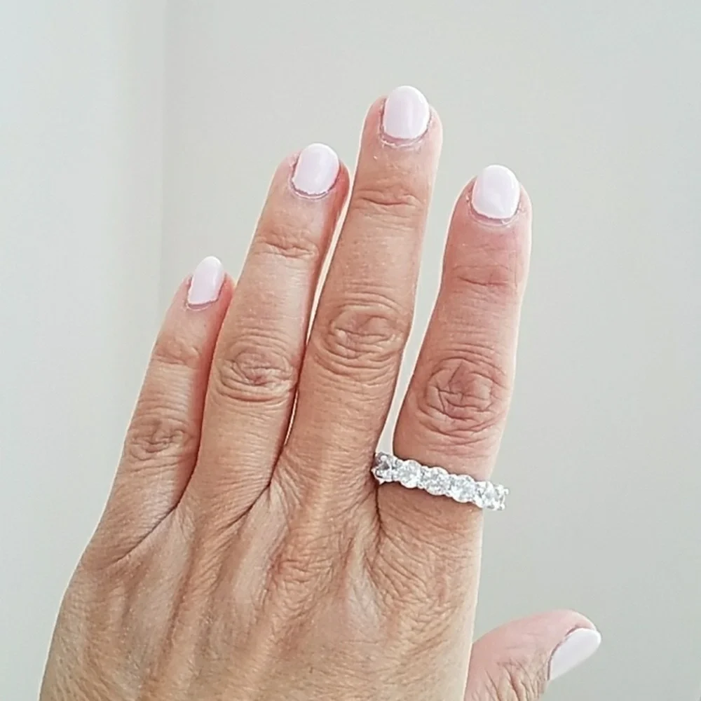 Sterling silver Eternity Wedding Band sz 8 9 10